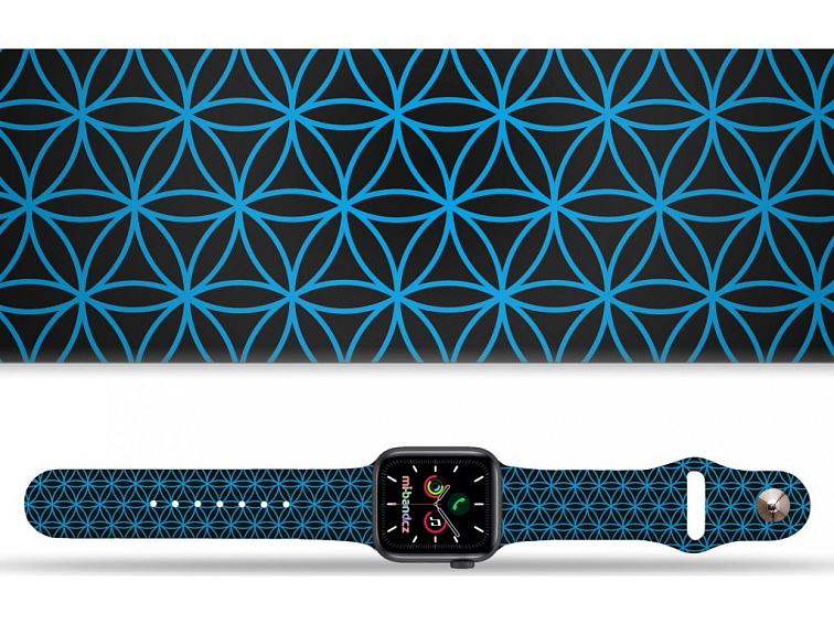 Apple watch řemínek Geometrie modrá