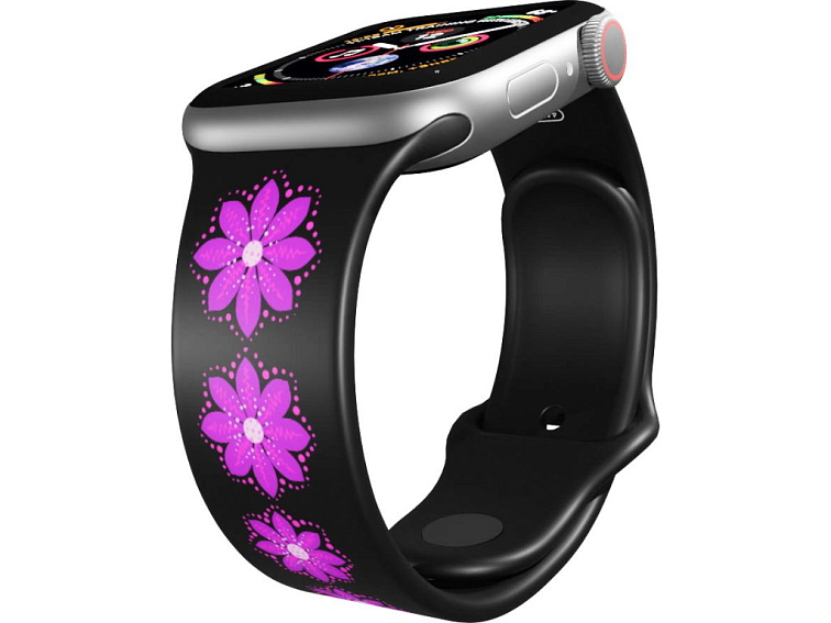 Apple watch řemínek Fialová květina