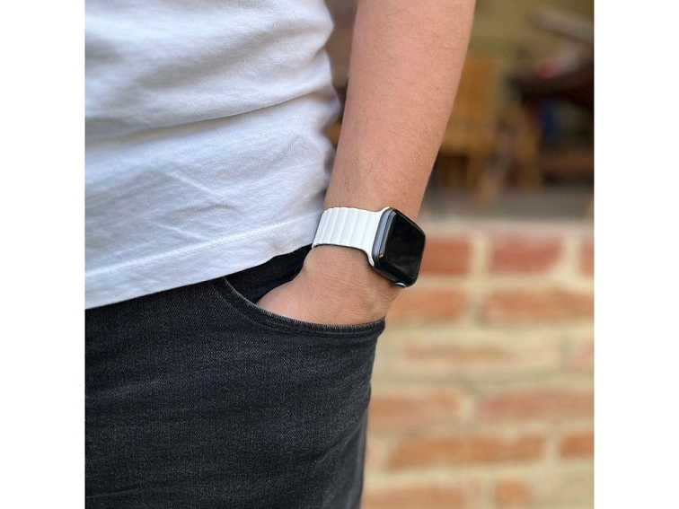 Stylový řemínek s magnetem pro Apple Watch - Černo-bílý