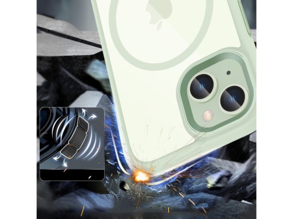 Ochranný kryt na iPhone 15 - Tech-Protect, Magmat MagSafe Green