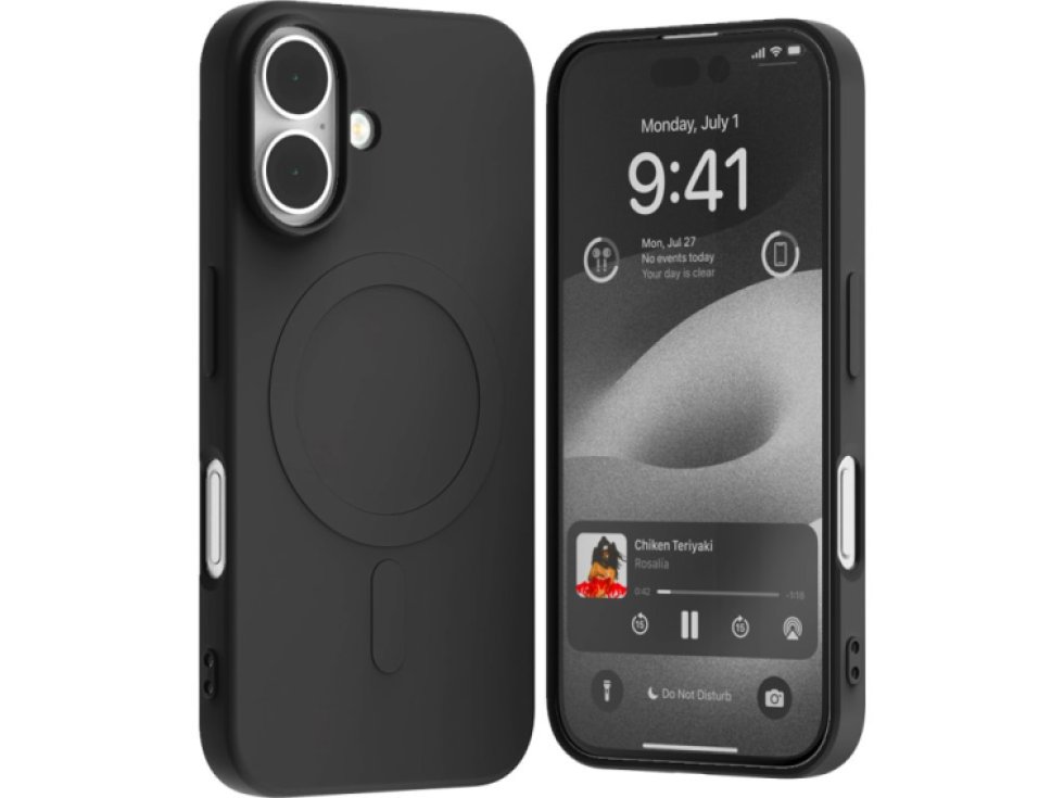 Ochranný kryt na iPhone 16 - Mercury, SemiSilicon MagSafe Black