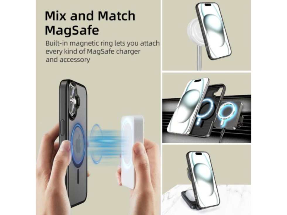 Ochranný kryt na iPhone 16 PLUS - Tech-Protect, Magmat MagSafe Matte Black