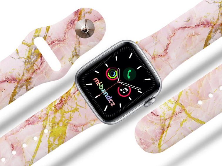 Apple watch řemínek Růžovo-zlatý mramor