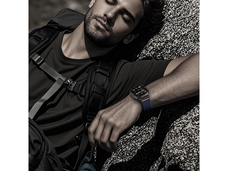 Řemínek pro Apple Watch 44mm / 45mm / 46mm / 49mm - Tech-Protect, Nylon Clasp Navy