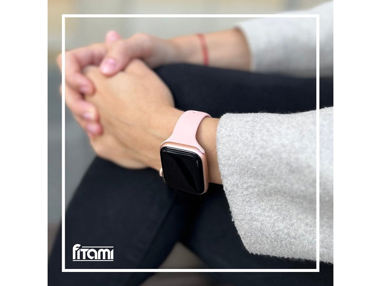 Dámský jednobarevný řemínek pro Apple Watch - Růžový