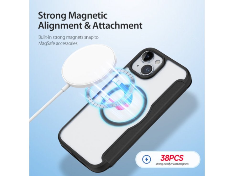 Ochranné pouzdro na iPhone 15 - DuxDucis, SkinX Pro with MagSafe Black