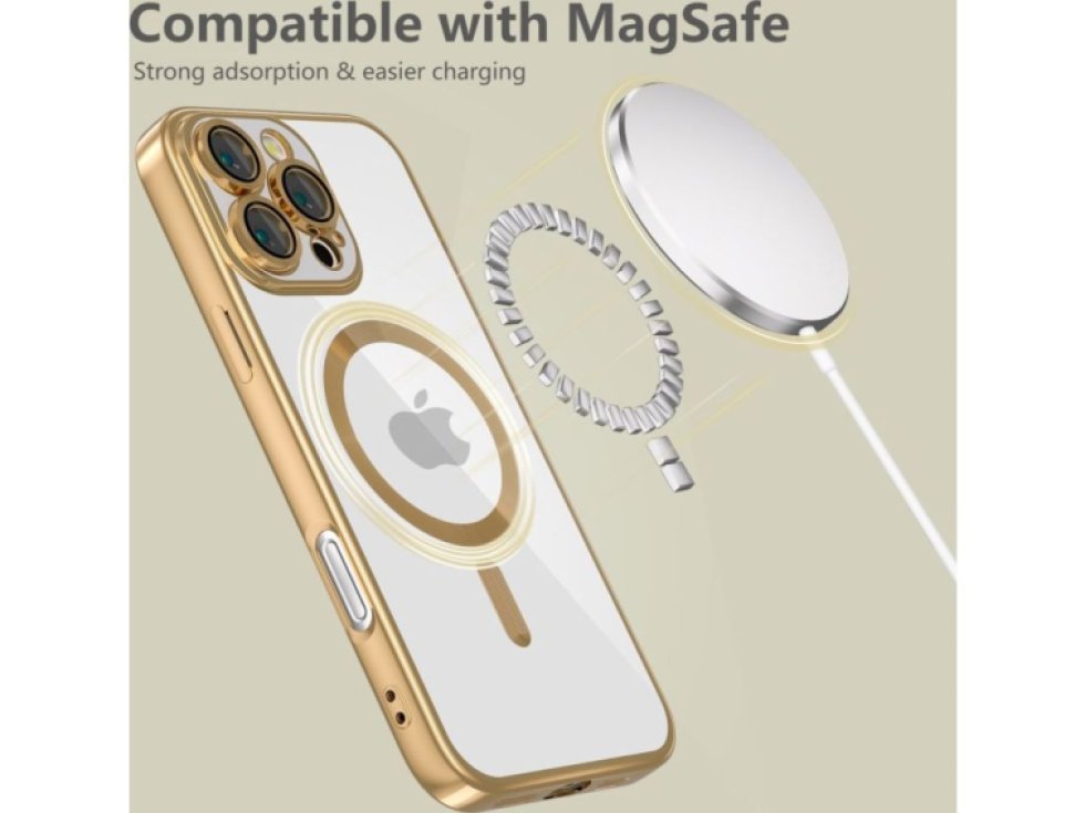 Ochranný kryt na iPhone 16 Pro MAX - Tech-Protect, Magshine MagSafe Shiny Gold