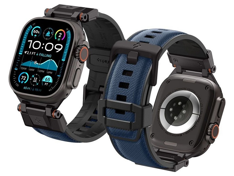Řemínek pro Apple Watch 44mm / 45mm / 46mm / 49mm - Spigen, Durapro Armor Navy Blue