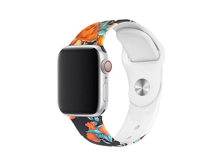 Řemínek s potiskem pro Apple Watch - Půlnoční růže