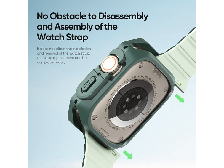 Ochranný kryt na Apple Watch 49mm - DuxDucis, Tamo Green