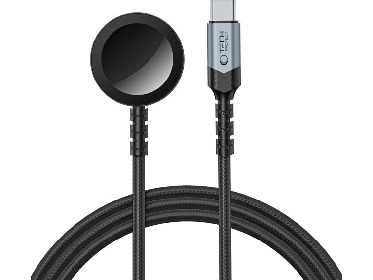 Nabíjecí kabel USB-C pro Apple Watch - Tech-Protect, MC01 UltraBoost Magnetic Charger Black