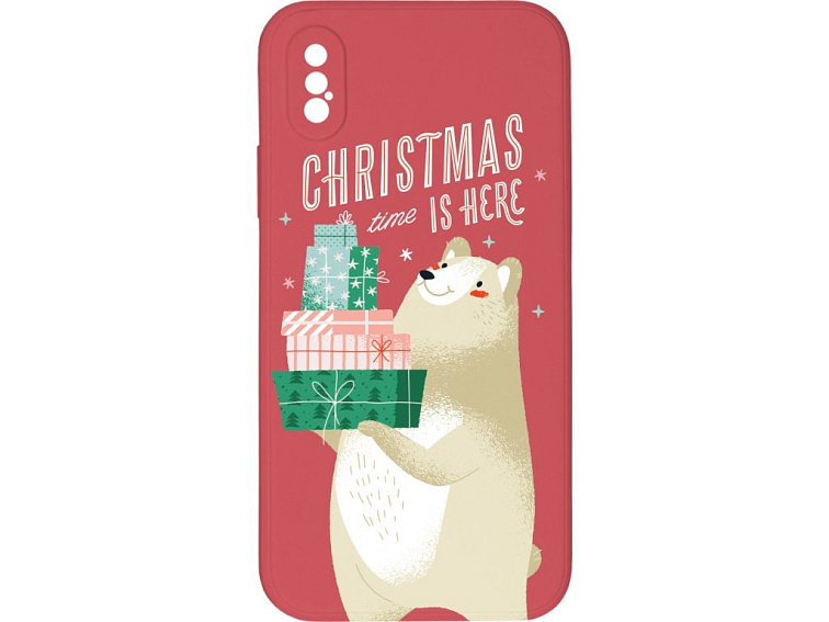 Kryt Vánoce jsou tady červený pro iPhone X/XS