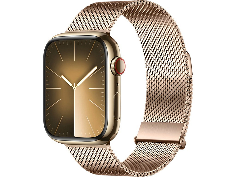 Řemínek na Apple Watch 44mm / 45mm / 46mm / 49mm - DuxDucis, Milanese Pro Gold