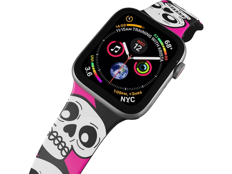 Apple watch řemínek Lebky růžové