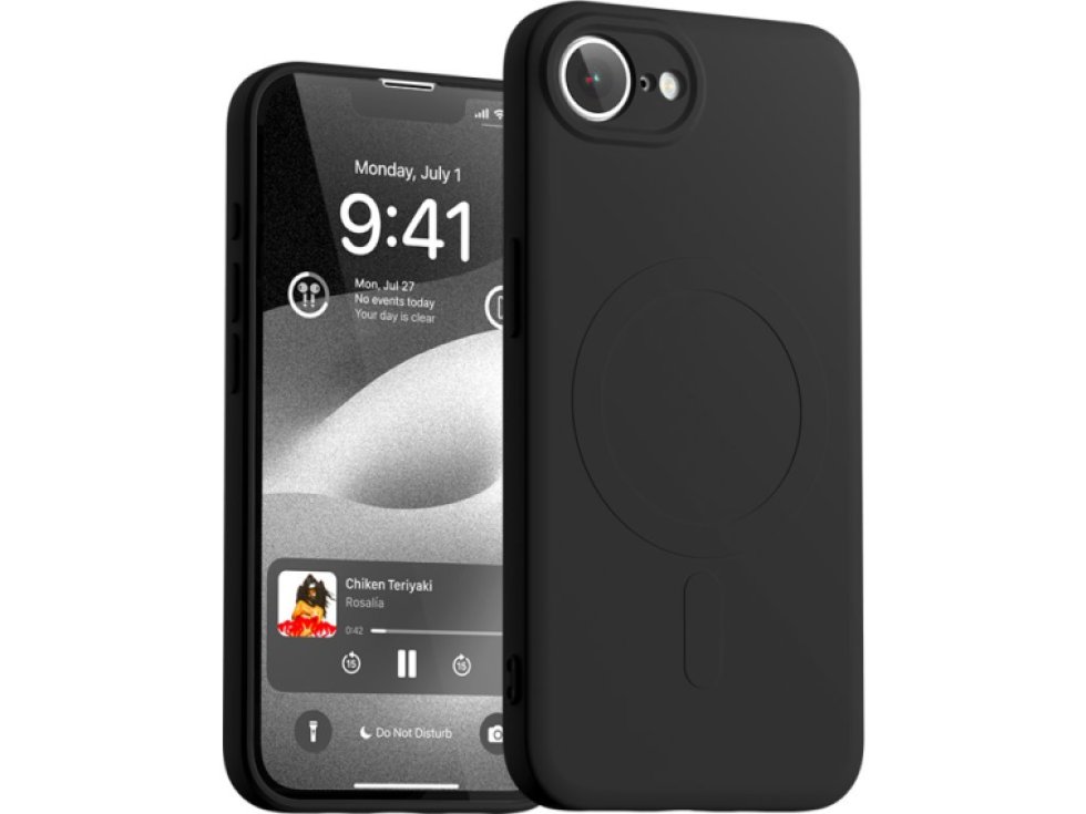 Ochranný kryt na iPhone 16e - Mercury, SemiSilicon MagSafe Black