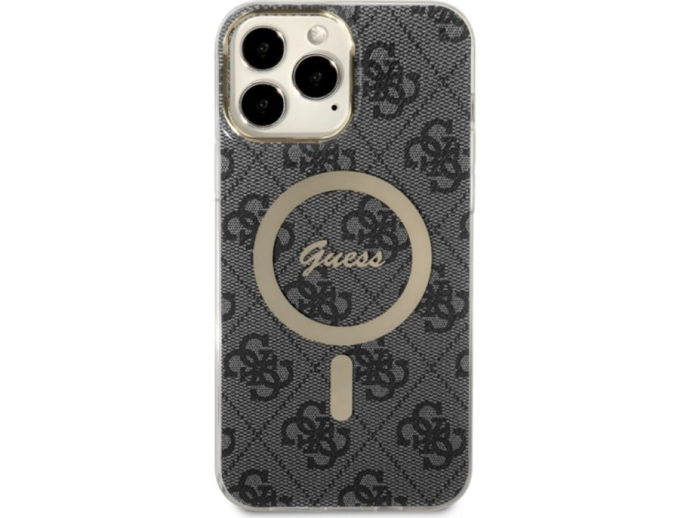 Ochranný kryt pro iPhone 13 Pro MAX - Guess, 4G IML MagSafe Black GUHMP13XH4STK