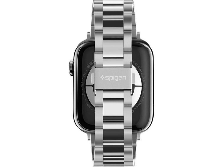 Kovový řemínek pro Apple Watch 38mm / 40mm / 41mm / 42mm - Spigen, Modern Fit Silver