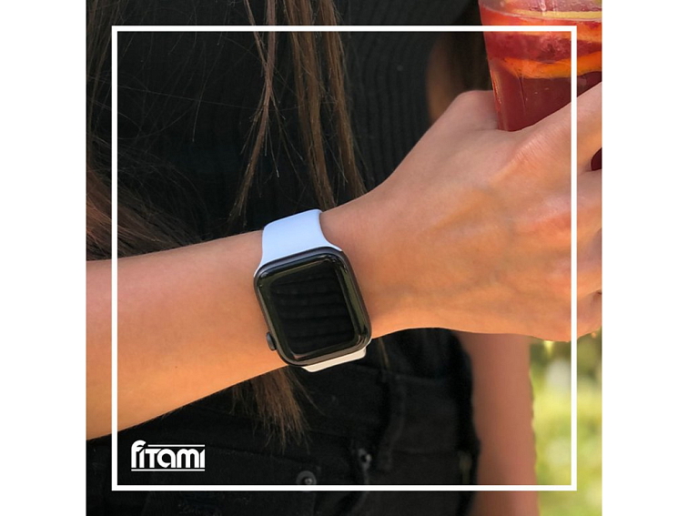 Jednobarevný řemínek pro Apple Watch - Fog Blue