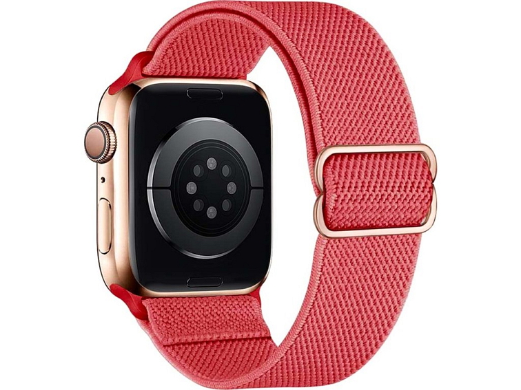 Nastavitelný nylonový řemínek na Apple Watch - Rose Red