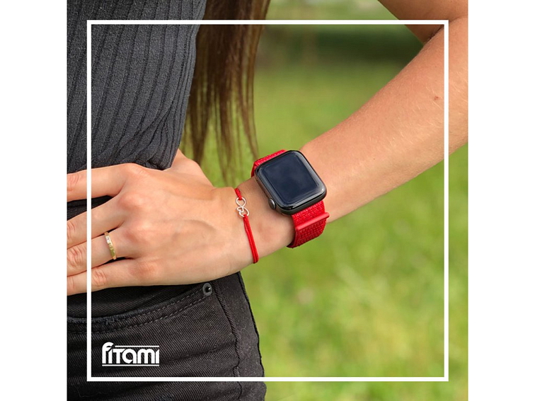 Nylonový řemínek na Apple Watch - Červený