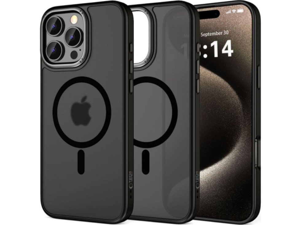 Ochranný kryt na iPhone 16 Pro - Tech-Protect, Magedge MagSafe Matte Black