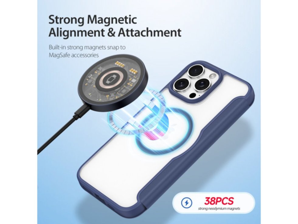 Ochranné pouzdro na iPhone 16 Pro MAX - DuxDucis, SkinX Pro with MagSafe Blue