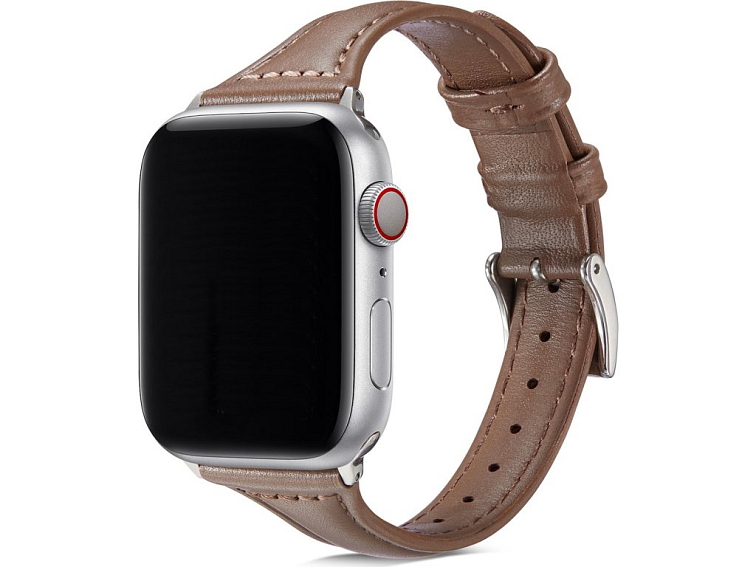 Dámský kožený řemínek pro Apple Watch - Tmavě hnědý