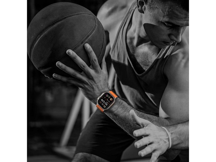 Řemínek pro Apple Watch 44mm / 45mm / 46mm / 49mm - Tech-Protect, Nylon Clasp Orange