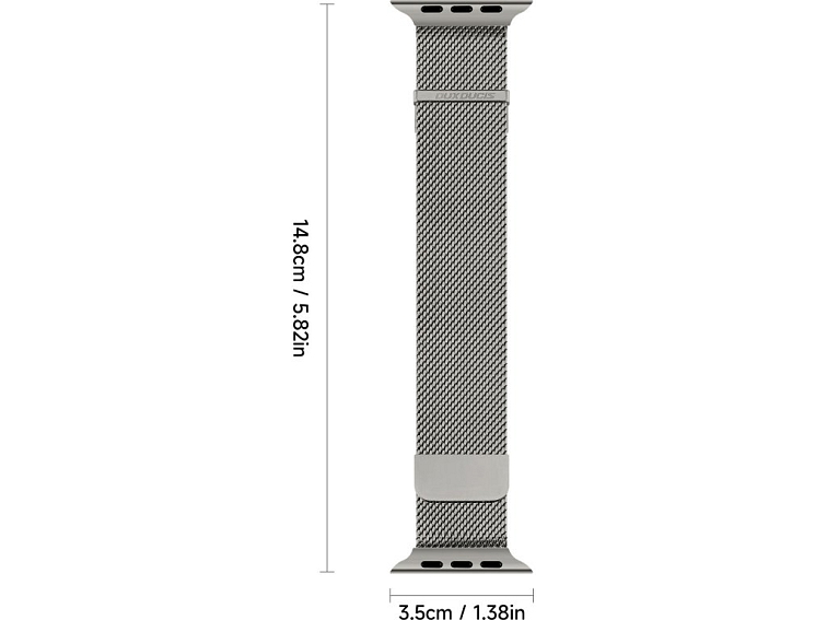 Řemínek na Apple Watch 44mm / 45mm / 46mm / 49mm - DuxDucis, Milanese Pro Graphite