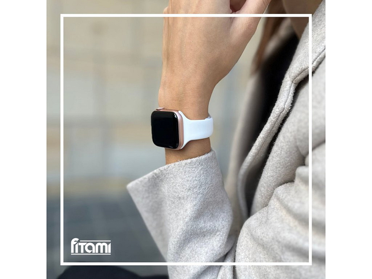 Dámský jednobarevný řemínek pro Apple Watch - Bílý