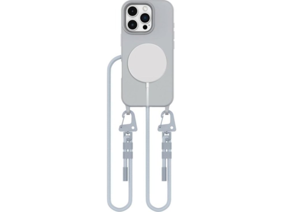 Kryt se šňůrkou na iPhone 16 Pro MAX - Tech-Protect, Magnecklace MagSafe Crayon Gray