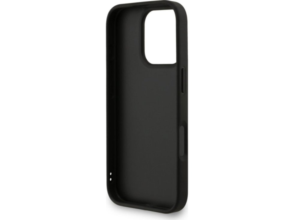 Ochranný kryt na iPhone 16 Pro - Guess, 4G Metal Logo Strap Black GUHCP16LP4GMGSK