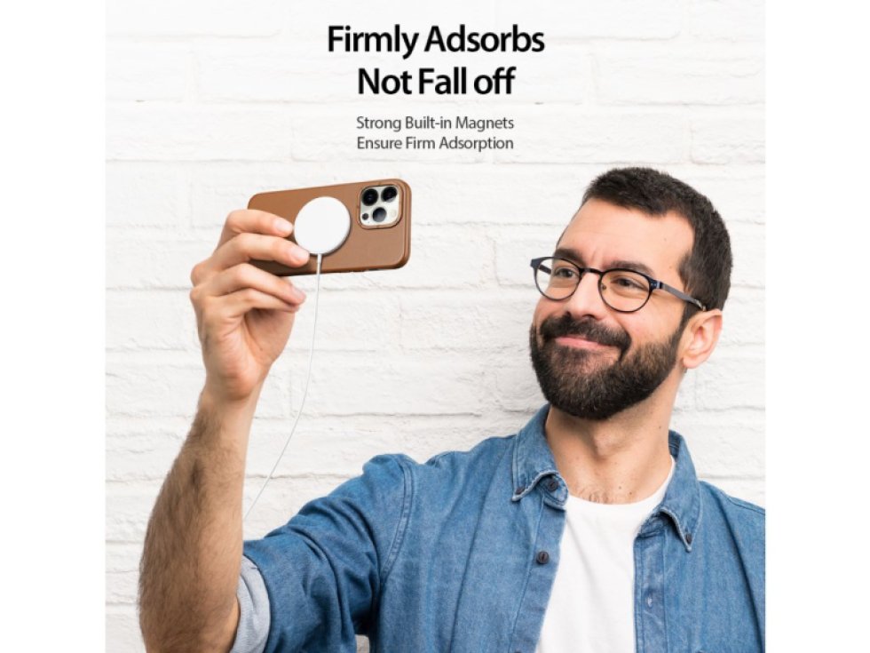 Ochranný kryt na iPhone 14 Pro MAX - DuxDucis, Grit with MagSafe Brown