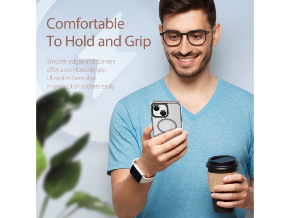 Ochranný kryt pro iPhone 14 PLUS - DuxDucis, Clin2 Gray with MagSafe