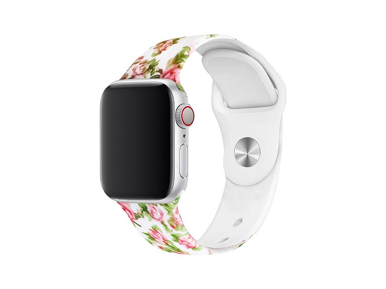 Řemínek s potiskem pro Apple Watch - Růžový sad