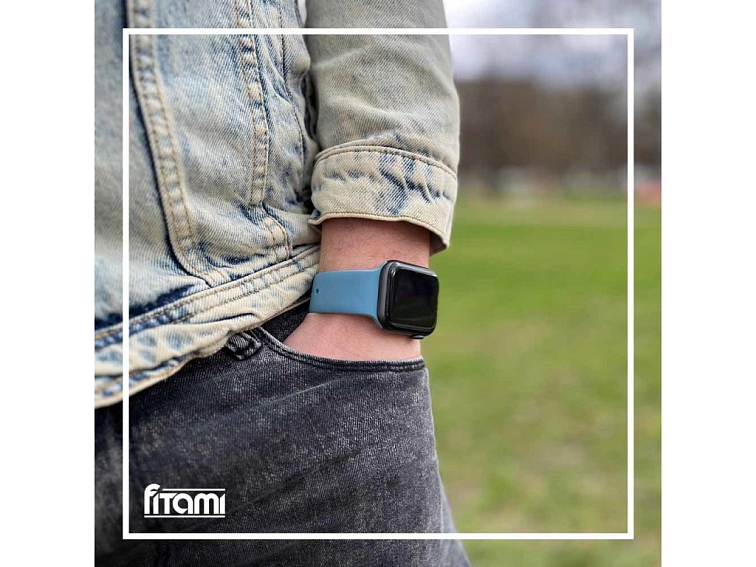 Jednobarevný řemínek pro Apple Watch - Severně modrý