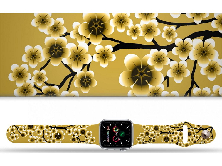 Apple watch řemínek Sakura zlatá