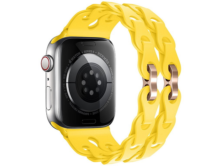 Silikonový řetízkový řemínek pro Apple Watch 42/44/45/46/49mm