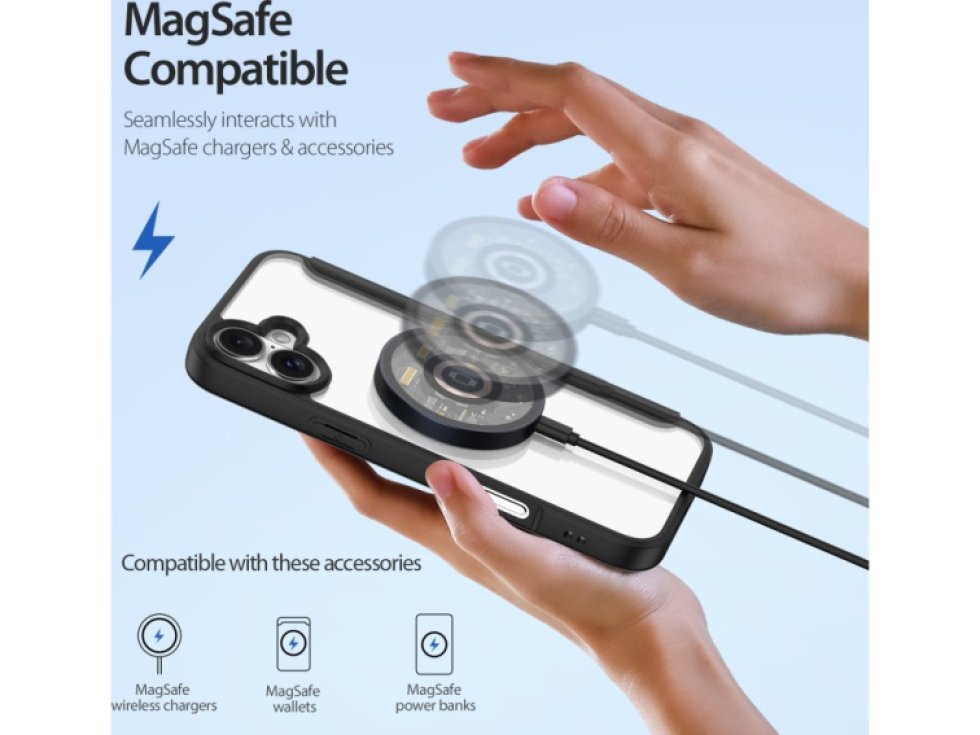 Ochranné pouzdro na iPhone 16 PLUS - DuxDucis, SkinX Pro with MagSafe Black