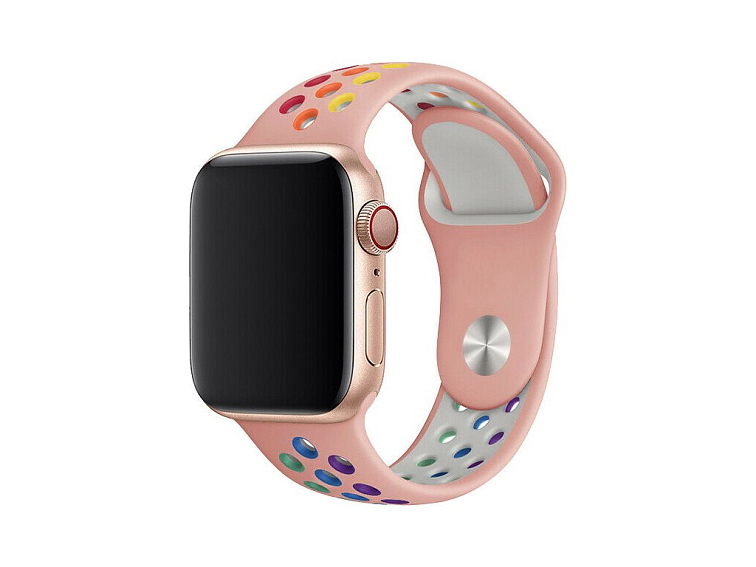 Sportovní řemínek na Apple Watch - Rainbow pink