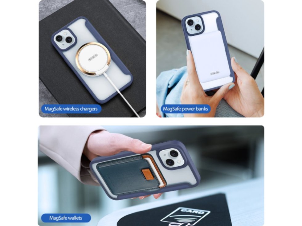 Ochranné pouzdro na iPhone 15 - DuxDucis, SkinX Pro with MagSafe Blue