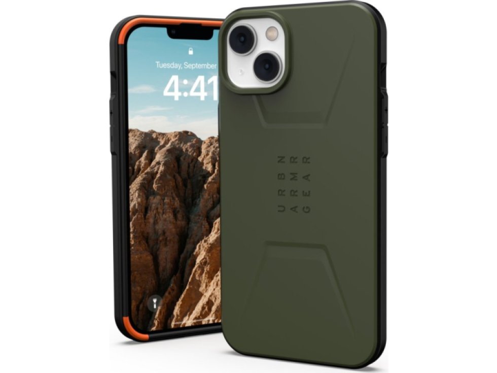 Ochranný kryt pro iPhone 14 PLUS - UAG, Civilian MagSafe Olive