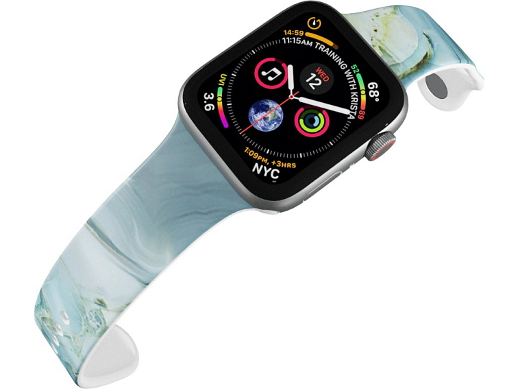 Apple watch řemínek Modro-šedý mramor