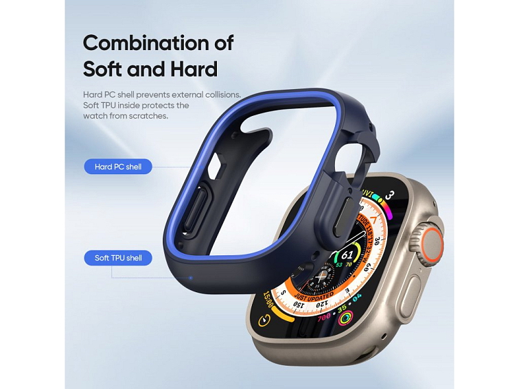 Ochranný kryt na Apple Watch 49mm - DuxDucis, Bamo Midnight/Blue