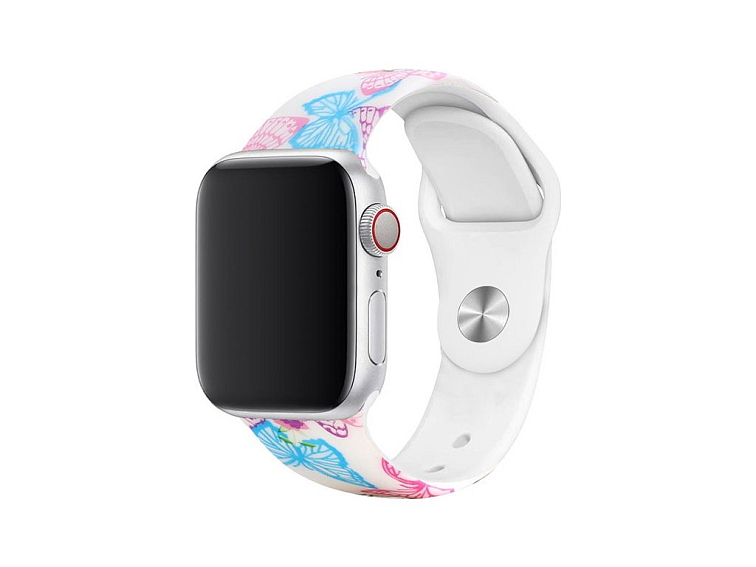 Řemínek s potiskem pro Apple Watch - Modří motýli