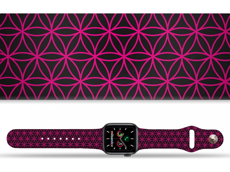 Apple watch řemínek geometrie fialová