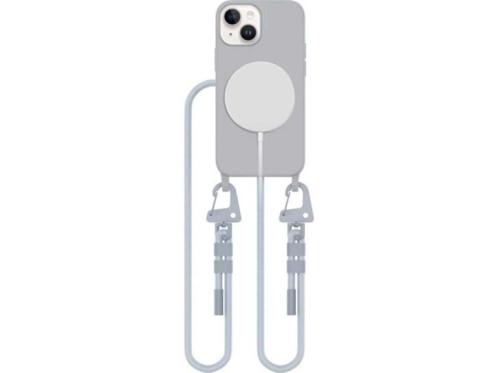 Kryt se šňůrkou na iPhone 13 mini - Tech-Protect, Magnecklace MagSafe Crayon Gray