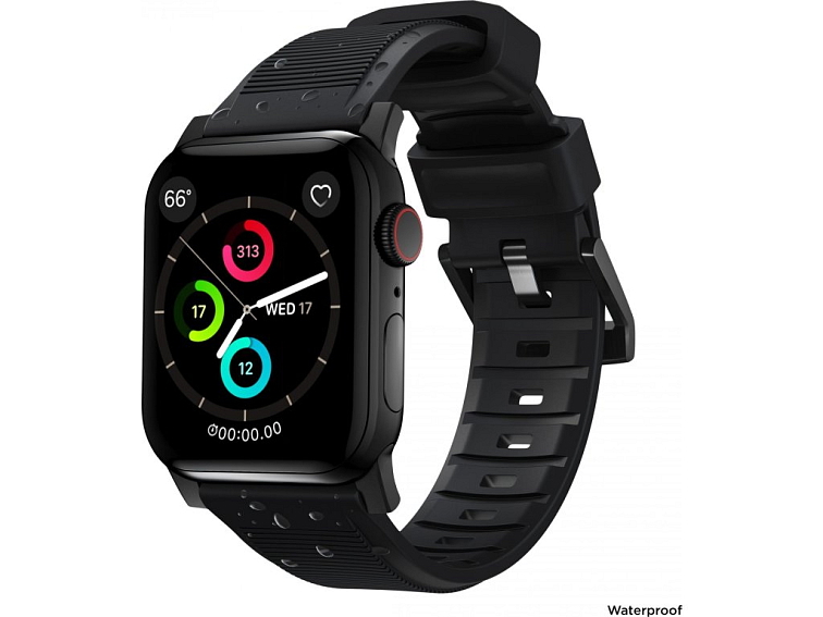 Řemínek pro Apple Watch 44mm / 45mm / 46mm / 49mm - Nomad, Rugged Black Black
