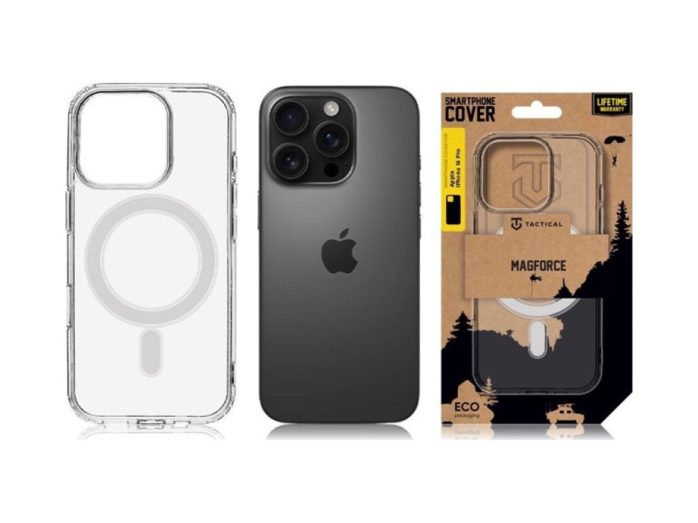 Ochranný kryt na iPhone 16 Pro - Tactical, MagForce Transparent