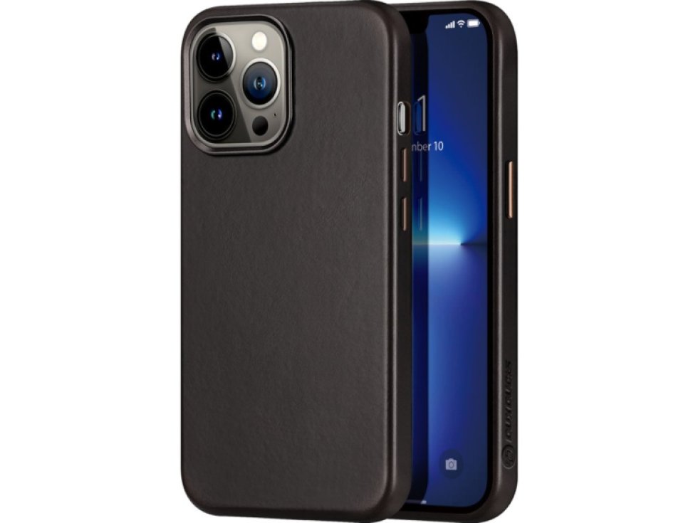 Kožený kryt na iPhone 13 Pro MAX - DuxDucis, Naples with MagSafe Coffee